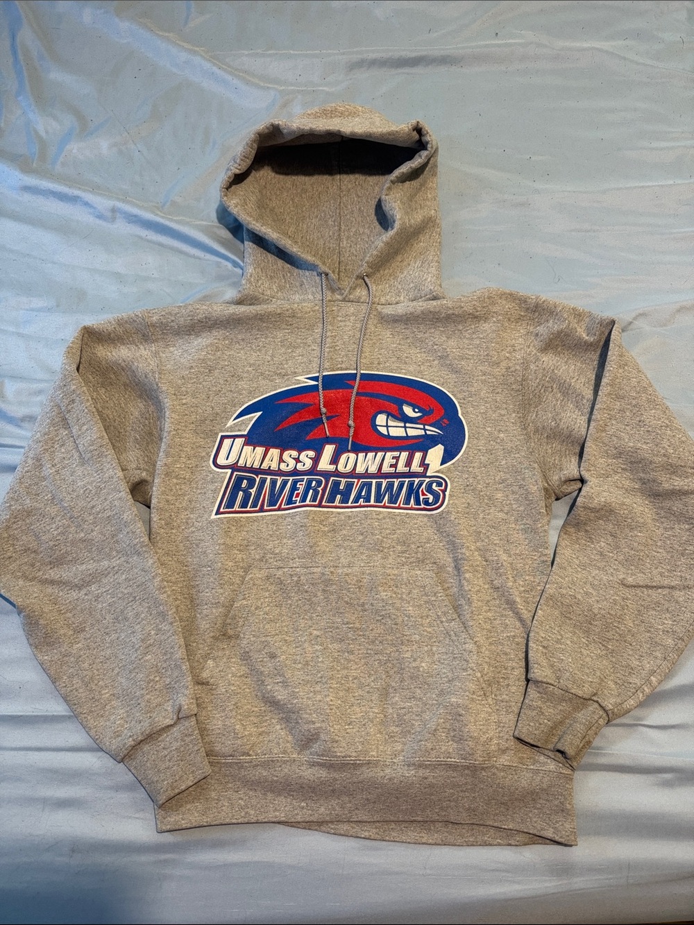 UMass Lowell River Hawks Gray Hoodie - Women’s Pullover Sweatshirt